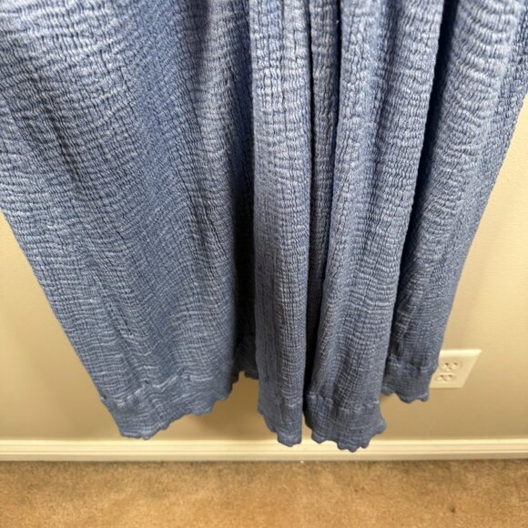 Hatch Maternity Sarah Midi Dress Size 4 XL Blue Ruffle Gauzy Comfy Breezy - Picture 8 of 13